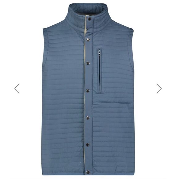 961 NWT A4 Channel Quilted Double Faced Vest Sz Med Teal - Picture 1 of 6